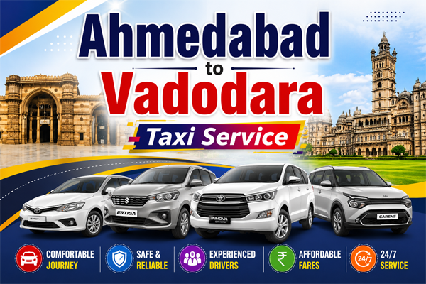 Ahmedabad to Vadodara Taxi Service