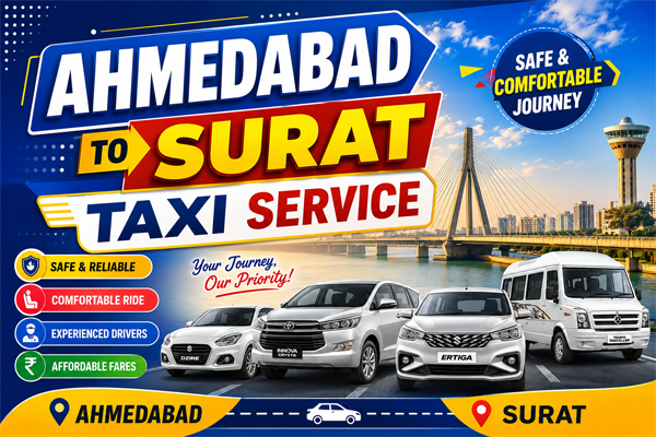 Ahmedabad to Surat Taxi Service