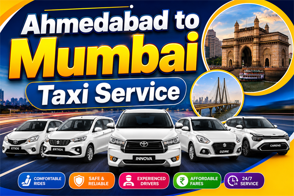 Ahmedabad to Mumbai Taxi Service